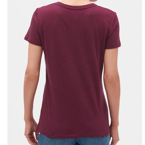 Banana Republic S Burgundy & Gold Logo T-shirt NWT - Picture 2 of 3